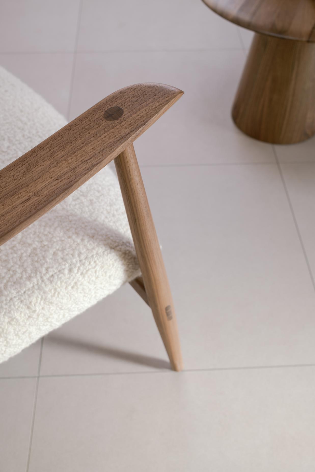 Gazzda Aska Lounge Chair notenhout - Afbeelding 3