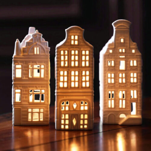 &Klevering Canal house waxinelichthouders – set van 3 - Afbeelding 2