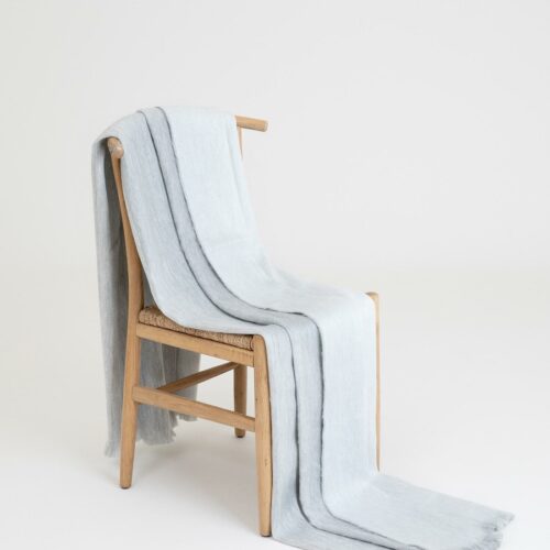 Double Plaid Light Grey / White van Alpaca Loca