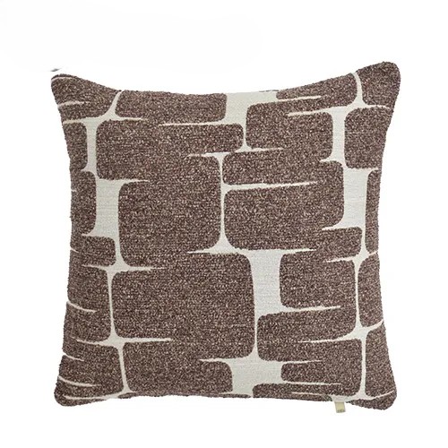 Kussen bruin beige - Afbeelding 2