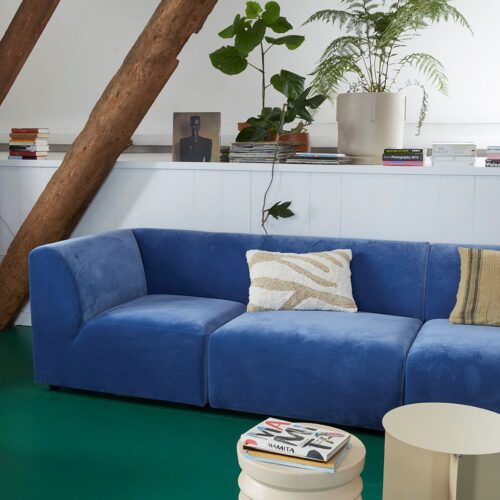 HKliving Fluffy kussen white/beige - Afbeelding 3