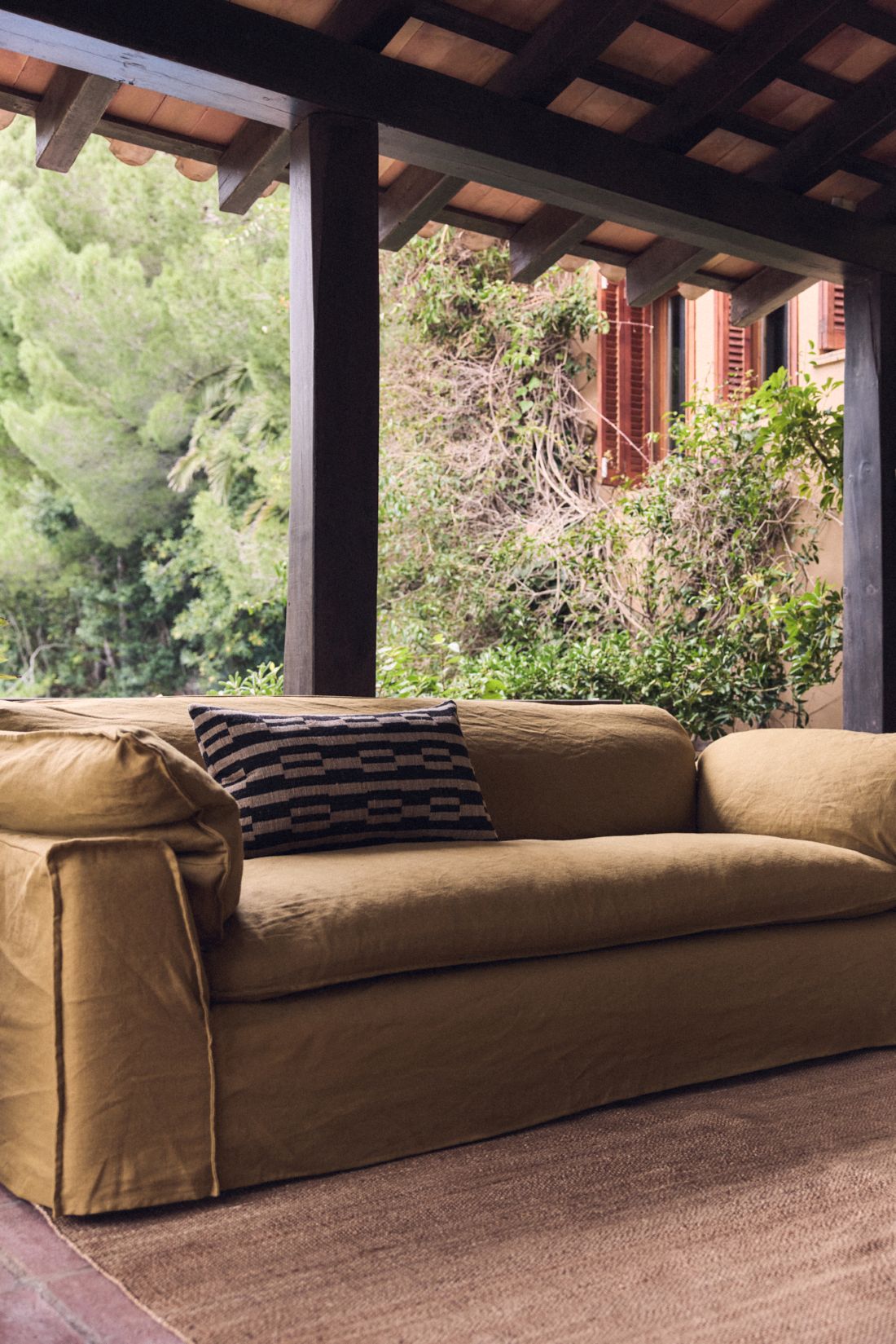 HKliving Natural Monochrome Cushion - Afbeelding 2