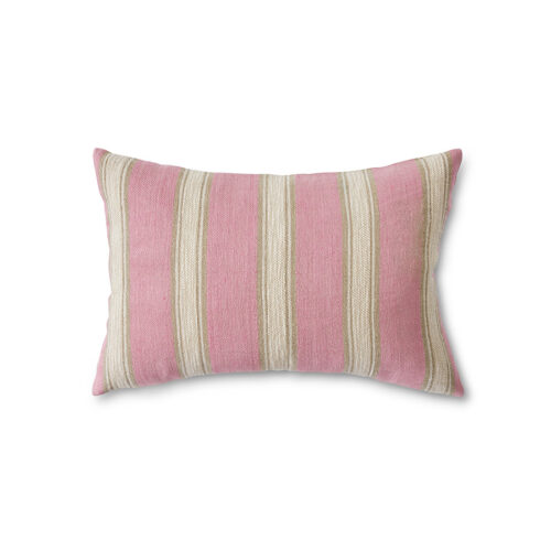 HKliving Woven Striped Cushion Blush