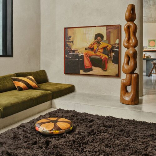 HKliving Fluffy vloerkleed Yellow 200 × 300 cm - Afbeelding 5