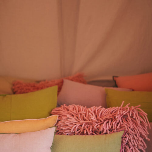 HKliving Rugged Woolen kussen Pink - Afbeelding 5