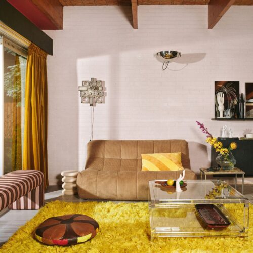 HKliving Fluffy vloerkleed Yellow 200 × 300 cm - Afbeelding 3