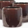 Serax Glazed Shades plantenpot bruin 34 cm van geglazuurd terracotta