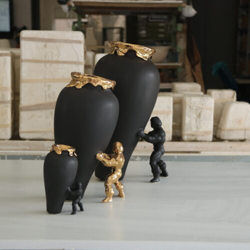 Alternative view of Super Hero Vase Black
